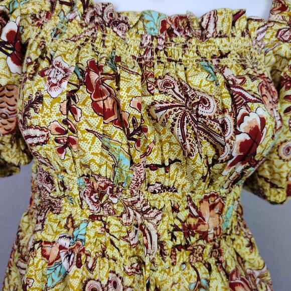 Ulla Johnson Arlo Floral Print Cotton Poplin Playsuit Romper Calla Lily Size 8 - Picture 13 of 14